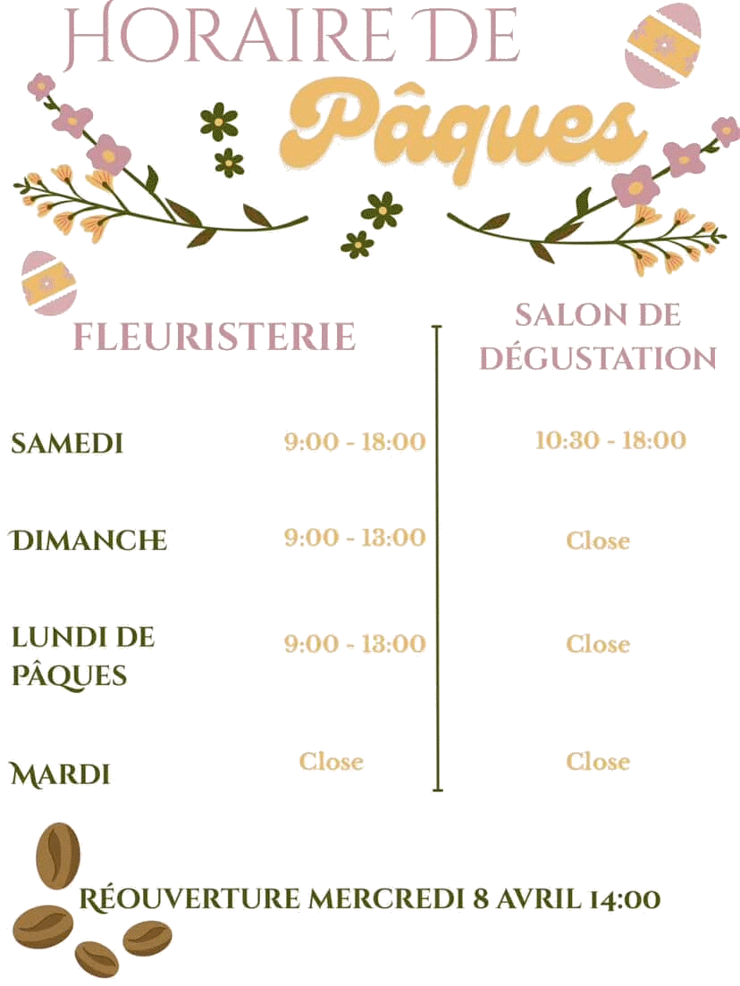 Horaire de Pâques - Fiore e Latte